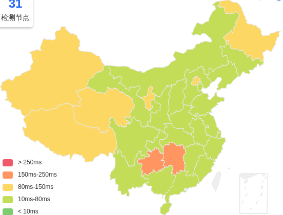 Evoxt韩国VPS去程延迟 · 中国电信