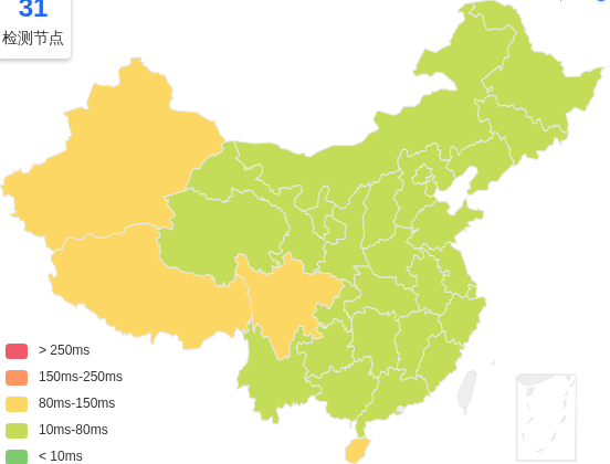Evoxt韩国VPS去程延迟 · 中国联通