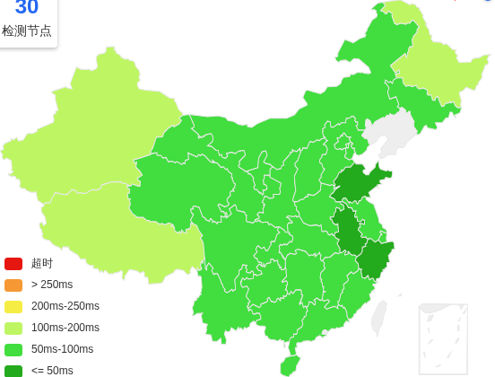 ISIF Cloud日本VPS去程延迟 · 中国电信