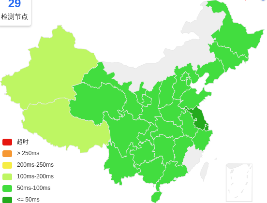 ISIF Cloud日本VPS去程延迟 · 中国移动