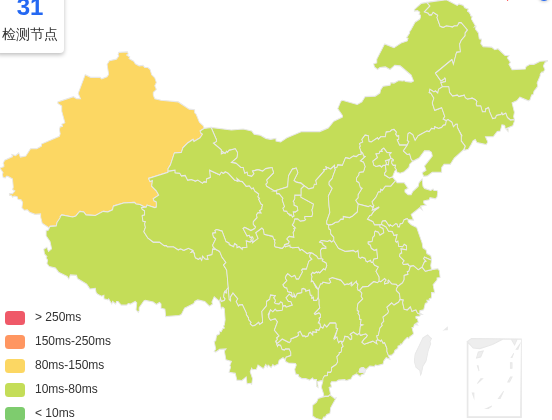 六六云香港VPS去程延迟 · 中国移动