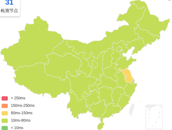六六云香港VPS去程延迟 · 中国联通