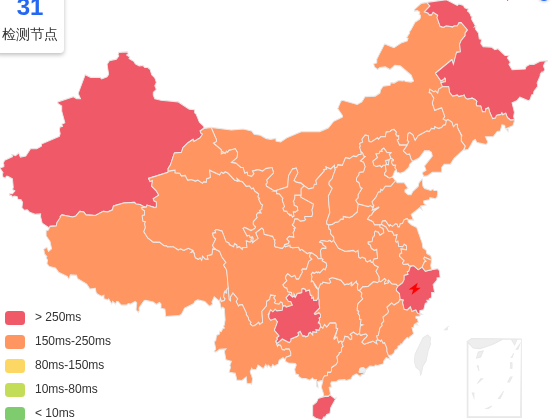 六六云菲律宾VPS去程延迟 · 中国移动