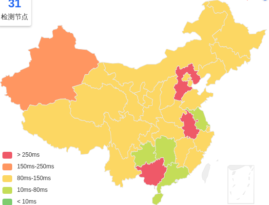 Zouter新加坡VPS去程延迟 · 中国移动