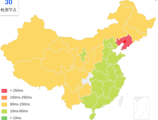 ISIF Cloud日本VPS去程延迟 · 中国电信