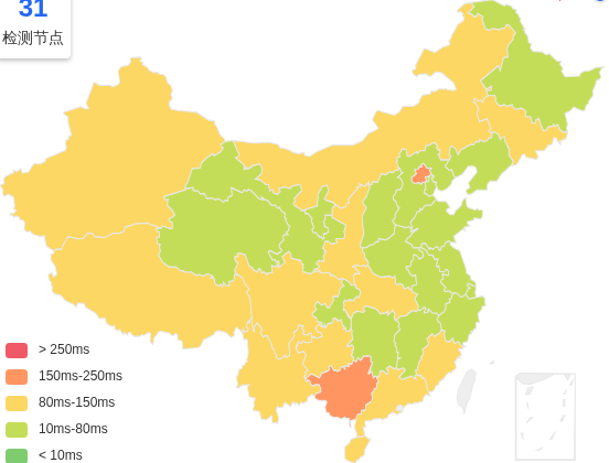 ISIF Cloud日本VPS去程延迟 · 中国移动