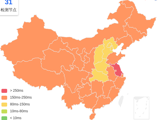 CloudSilk德国VPS去程延迟 · 中国联通