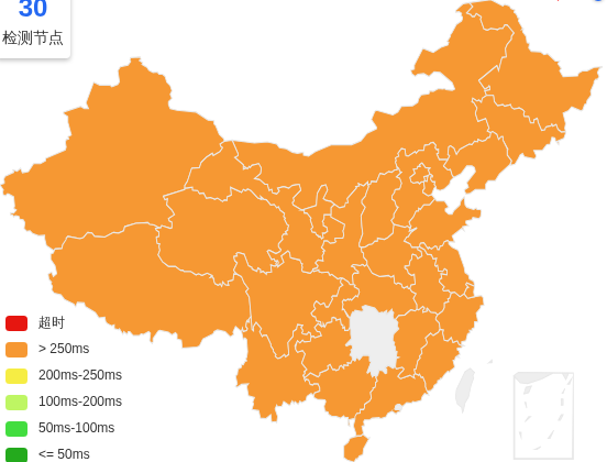 AkileCloudVPS去程延迟 · 中国电信