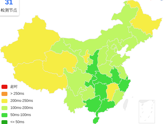 AkileCloudVPS去程延迟 · 中国移动