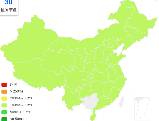 六六云英国VPS去程延迟 · 中国移动