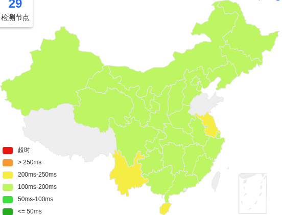 六六云英国VPS去程延迟 · 中国联通