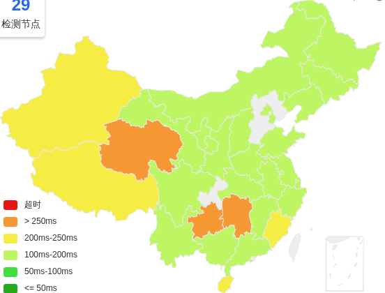 六六云美国洛杉矶VPS去程延迟 · 中国电信