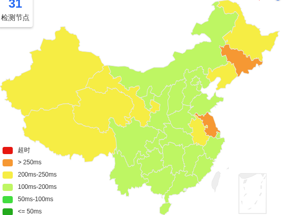 六六云美国洛杉矶VPS去程延迟 · 中国移动