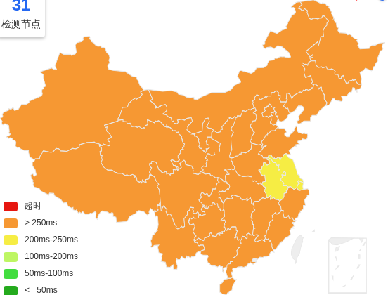 Evoxt印度尼西亚VPS去程延迟 · 中国电信
