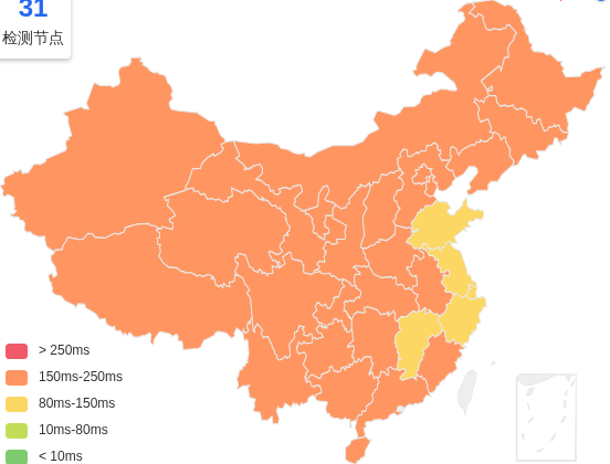 ZoroCloud美国VPS去程延迟 · 中国移动