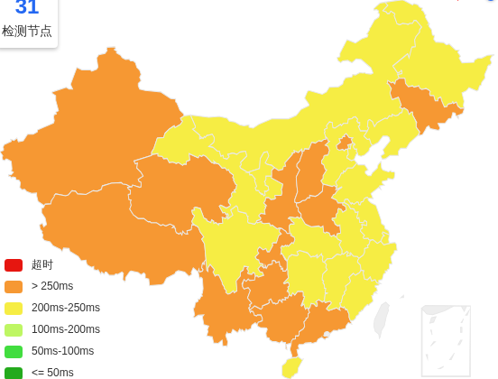 Evoxt美国纽约VPS去程延迟 · 中国电信