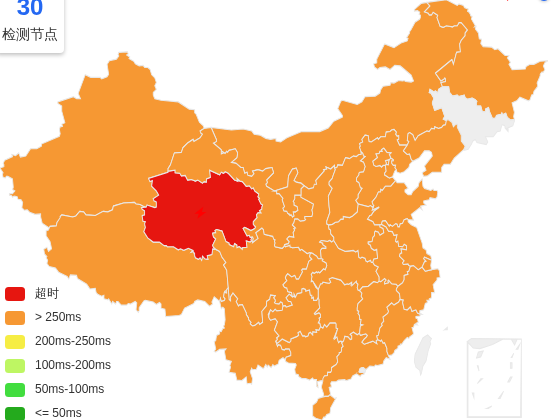 WePC新西兰VPS去程延迟 · 中国移动