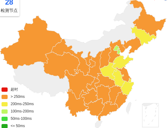 WePC新西兰VPS去程延迟 · 中国联通