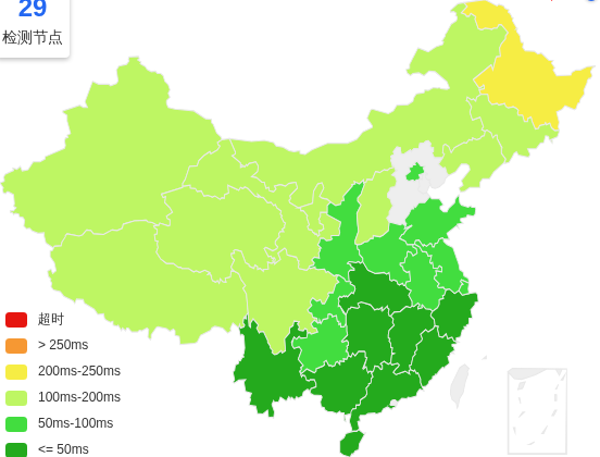 AkileCloud中国台湾VPS去程延迟 · 中国移动