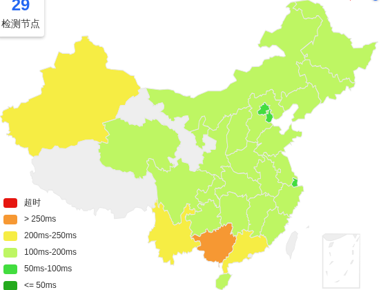 AkileCloud中国台湾VPS去程延迟 · 中国联通