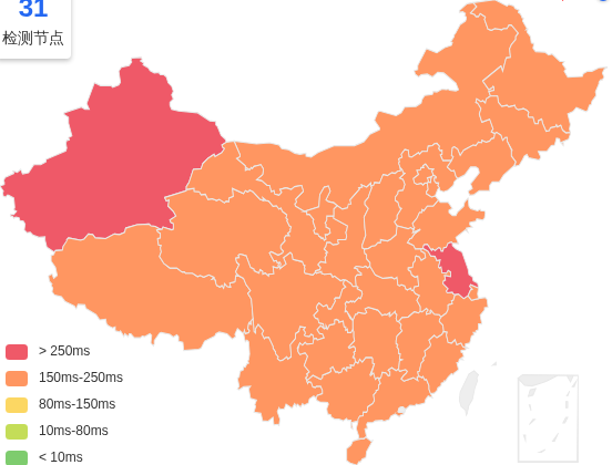 FlawlessNode美国洛杉矶VPS去程延迟 · 中国联通