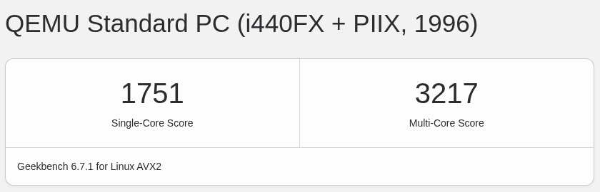 FlawlessNode美国洛杉矶VPSGeekbench 6性能测试结果