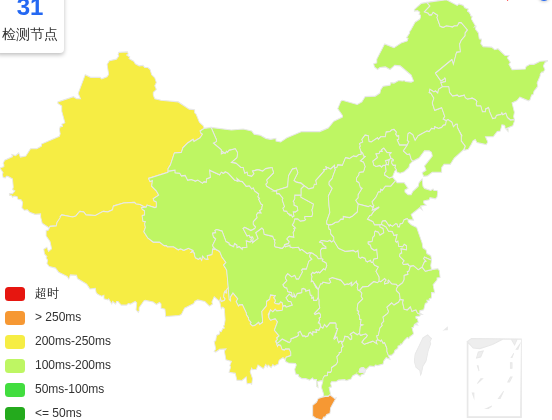 AkileCloud德国VPS去程延迟 · 中国电信