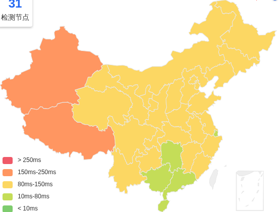 Evoxt马来西亚吉隆坡VPS去程延迟 · 中国电信