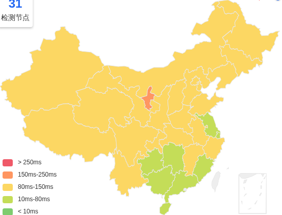 Evoxt马来西亚吉隆坡VPS去程延迟 · 中国移动