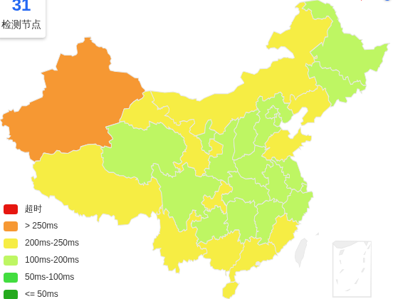 丽萨主机德国VPS去程延迟 · 中国电信