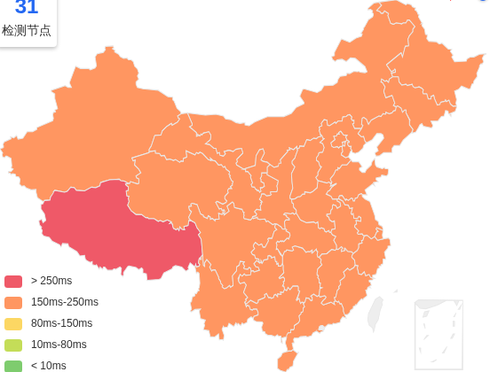 FlawlessNode美国洛杉矶VPS去程延迟 · 中国移动