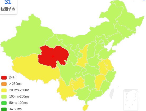 云悠德国法兰克福VPS去程延迟 · 中国移动