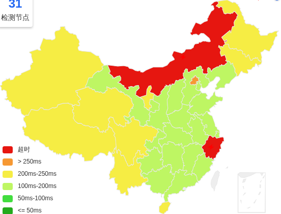 六六云美国洛杉矶VPS去程延迟 · 中国移动