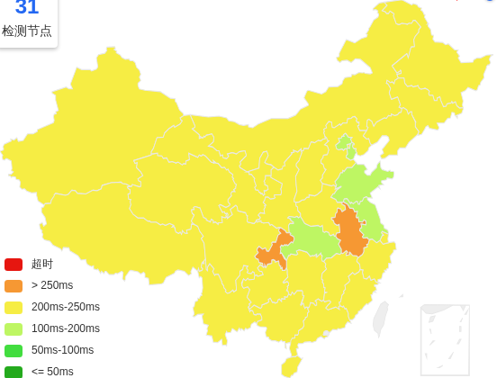 Evoxt美国洛杉矶VPS去程延迟 · 中国移动