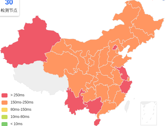 DediRock美国洛杉矶VPS去程延迟 · 中国联通