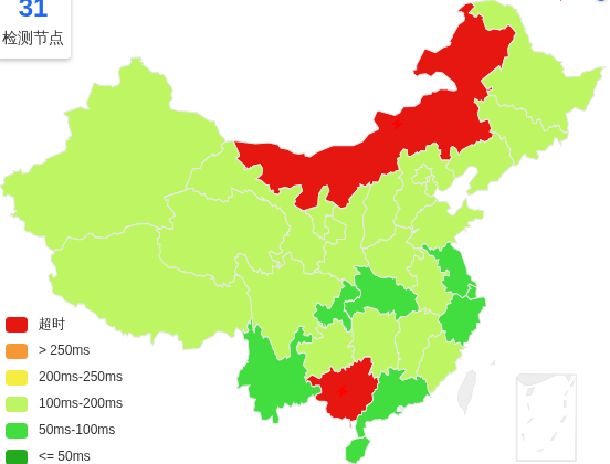 ISIF Cloud韩国VPS去程延迟 · 中国移动