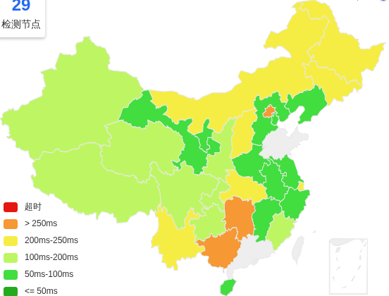 AkileCloud中国台湾VPS去程延迟 · 中国移动