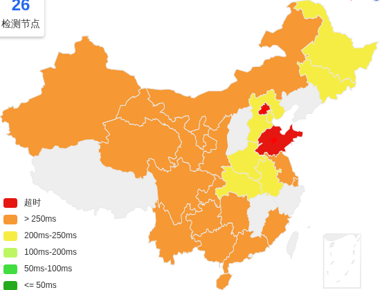 AkileCloud中国台湾VPS去程延迟 · 中国联通