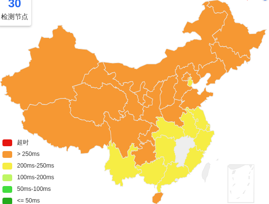 Evoxt加拿大蒙特利尔VPS去程延迟 · 中国移动