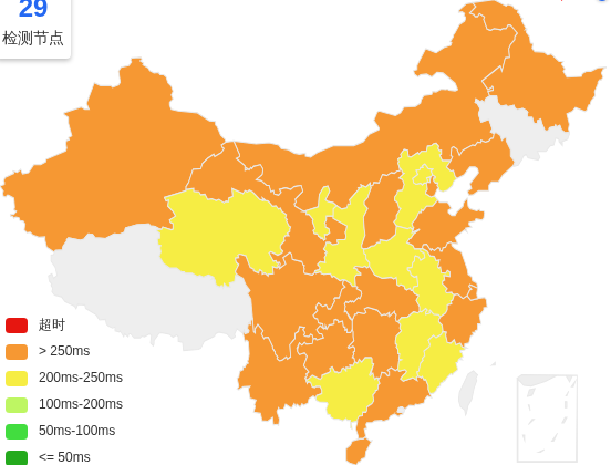 Evoxt加拿大蒙特利尔VPS去程延迟 · 中国联通