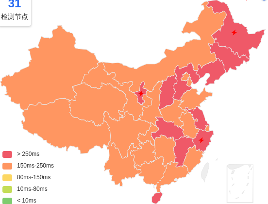 AkileCloud美国洛杉矶VPS去程延迟 · 中国联通