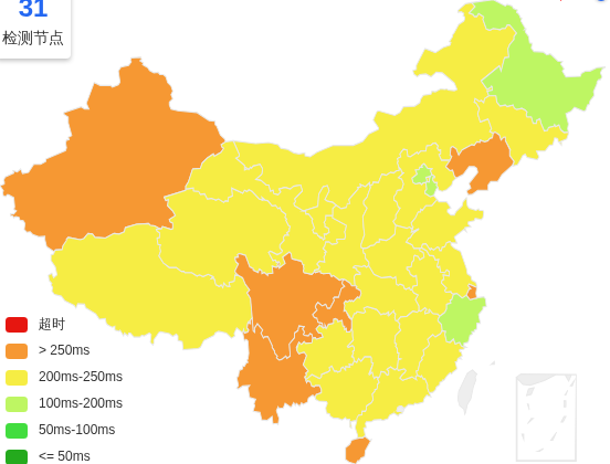 LiteServer荷兰VPS去程延迟 · 中国移动
