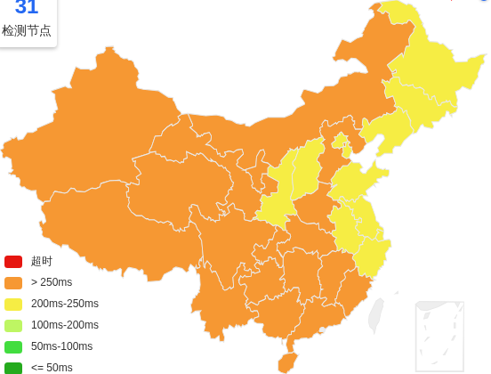 Evoxt德国法兰克福VPS去程延迟 · 中国电信