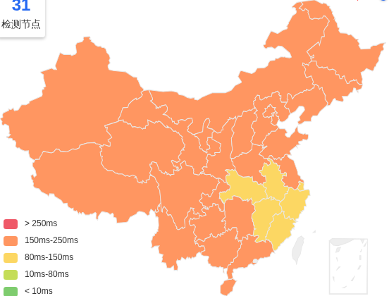 Lightlayer美国圣何塞VPS去程延迟 · 中国电信