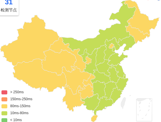 Evoxt日本大阪VPS去程延迟 · 中国电信