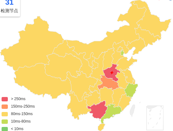 Evoxt日本大阪VPS去程延迟 · 中国移动
