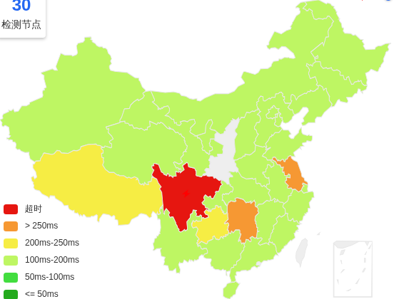 ISIF Cloud美国洛杉矶VPS去程延迟 · 中国电信
