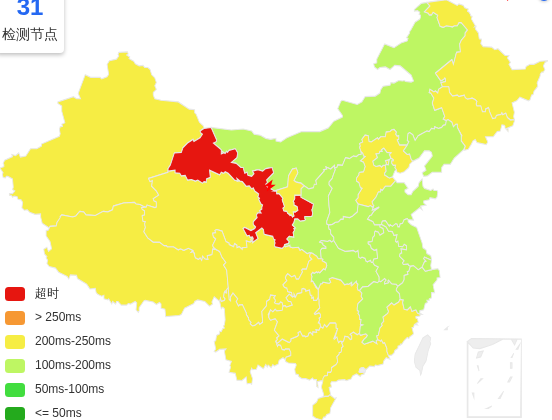 ISIF Cloud美国洛杉矶VPS去程延迟 · 中国移动