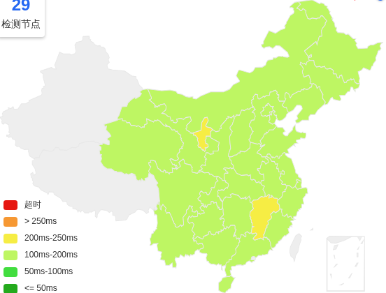 ISIF Cloud美国洛杉矶VPS去程延迟 · 中国联通